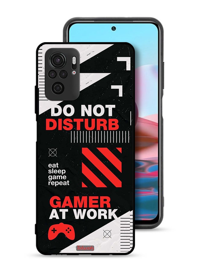Tolwak Xiaomi Redmi Note 10 4G Protective Case Cover Do Not Disturb Gamer At Work - Image 1