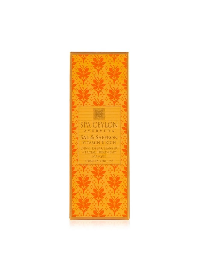 spa ceylon Sal And Saffron Vitamin E Enriched 2In1 Deep Cleanser + Facial Treatment Masque Complexion Renewal Deep Pore Cleansing Hydrating Masque  - Image 3