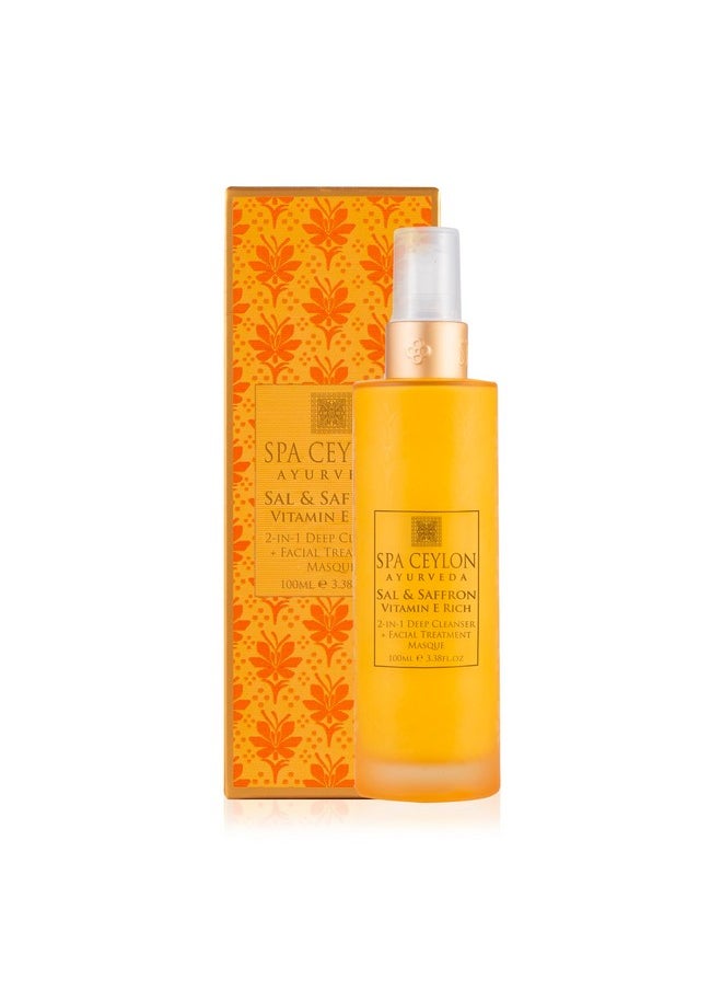 spa ceylon Sal And Saffron Vitamin E Enriched 2In1 Deep Cleanser + Facial Treatment Masque Complexion Renewal Deep Pore Cleansing Hydrating Masque  - Image 2