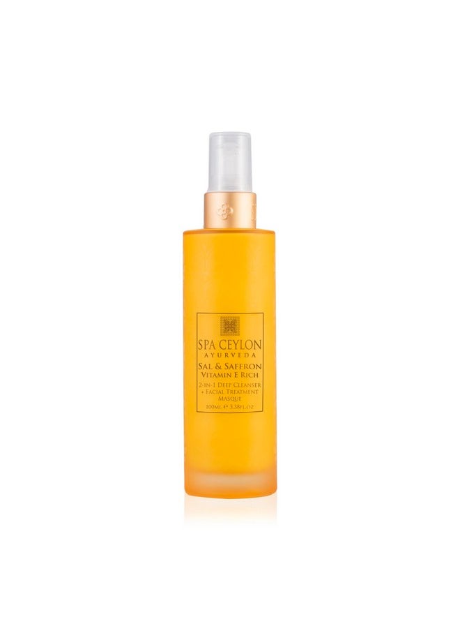 spa ceylon Sal And Saffron Vitamin E Enriched 2In1 Deep Cleanser + Facial Treatment Masque Complexion Renewal Deep Pore Cleansing Hydrating Masque  - Image 1