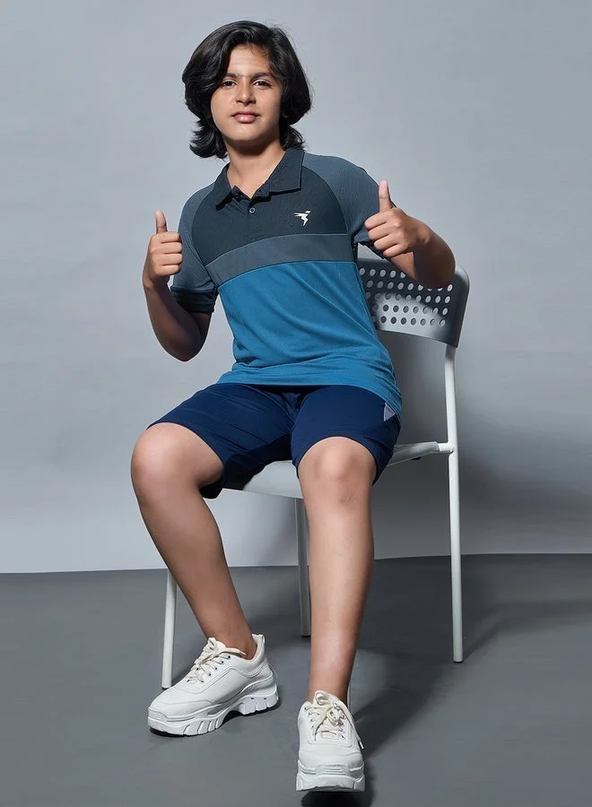 Technosport Technosport Color Block Short Sleeve Polo T-Shirt