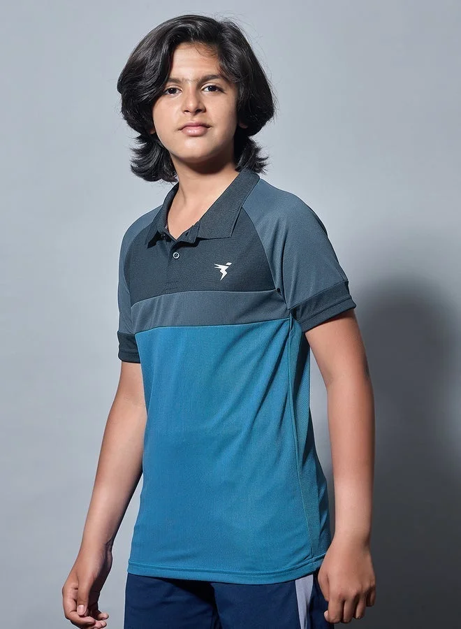 Technosport Technosport Color Block Short Sleeve Polo T-Shirt