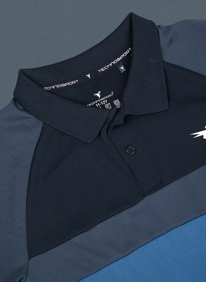 Technosport  Color Block Short Sleeve Polo T-Shirt for Men | Best Price UAE