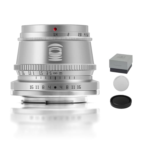TTArtisan 35mm F1.4 Silver APS-C Portrait Lens for Sony E Mount A9 A7R IV A7R III A7R II A7SII A7III A7II A7C A5000 A5100 A6000 A6100 A6300 A6400 A6500 A6600 NEX-3 NEX-5 MEX-6 NEX-7 (Silver) - Image 1