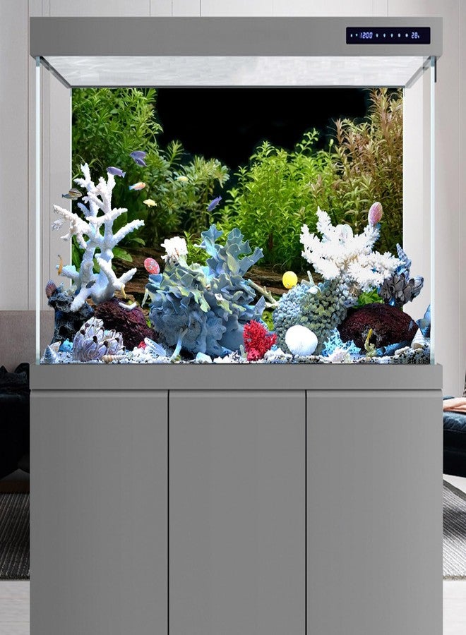 AWERT Aquarium Background River Bed & Lake Aquatic Plant Fish Tank Background Vinyl 60x24 inches - Image 5