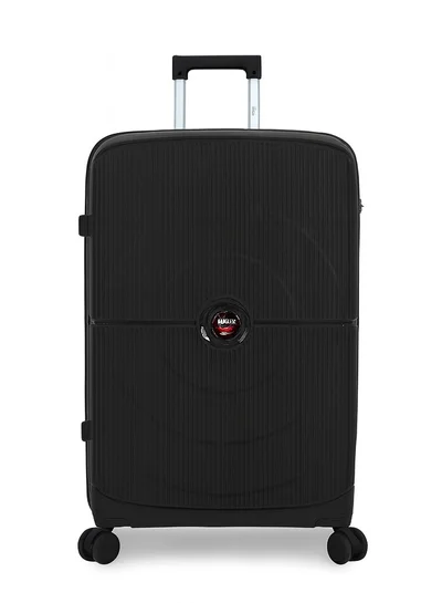 MNUK PREMIO 28inch Luggage| Polypropylene (PP) Hardside Luggage Trolley|Double 360° 4 Wheeler| Large-28 Inch|Black