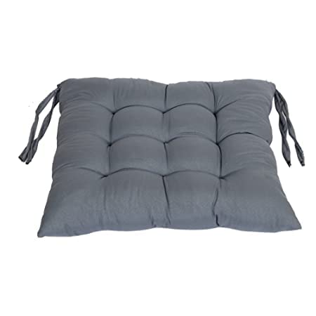 HANUMANT Microfiber Chair Cushion Seat Pad with Ties Use for Home Chair Bookstore Library Cafe Car Office 40X40cm 40CM40CM Gray 5 - Image 2