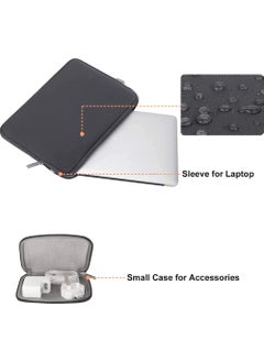 Rock Pow Laptop Sleeve Compatible with MacBook Air/Pro 13-13.3 inch Notebook Compatible with MacBook Pro 14 inch M3 M2 M1 Chip Pro Max 2023-2021 Neoprene Bag with Small Case  - Image 2
