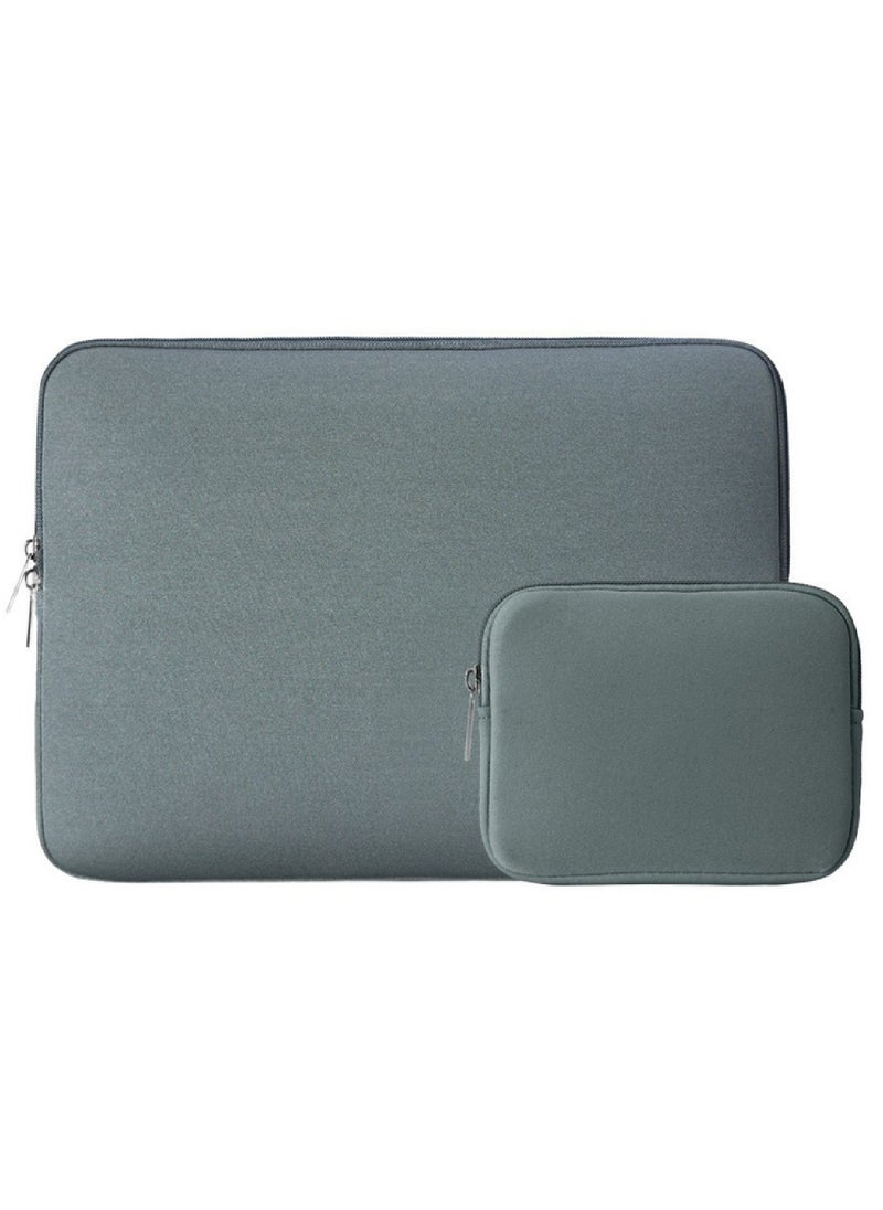 روك بو - حافظة كمبيوتر محمول متوافقة مع جهاز MacBook Air/Pro 13-13.3 بوصة نوت بوك متوافق مع جهاز MacBook Pro 14 بوصة M3 M2 M1 Chip Pro Max 2023-2021 حقيبة نيوبرين مع حقيبة صغيرة - Image 1
