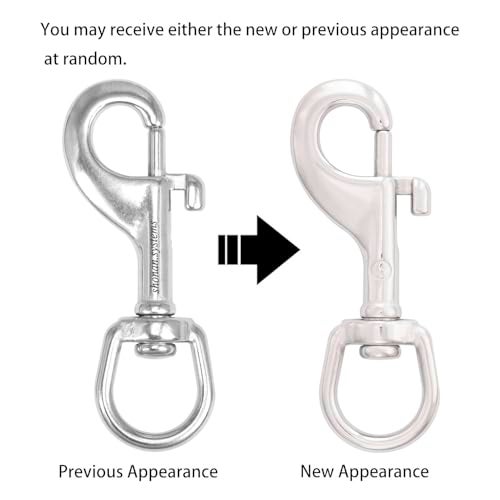 Shonan.Systems SHONAN 2.75 Inch Swivel Eye Snap Hook, 2 Pack Marine Grade Scuba Bolt Snap, Single Ended Stainless Steel Flag Clips Swivel Snaps for Scuba Diving, Flag Pole Rope, Dog Leash, Camera Strap - Image 3
