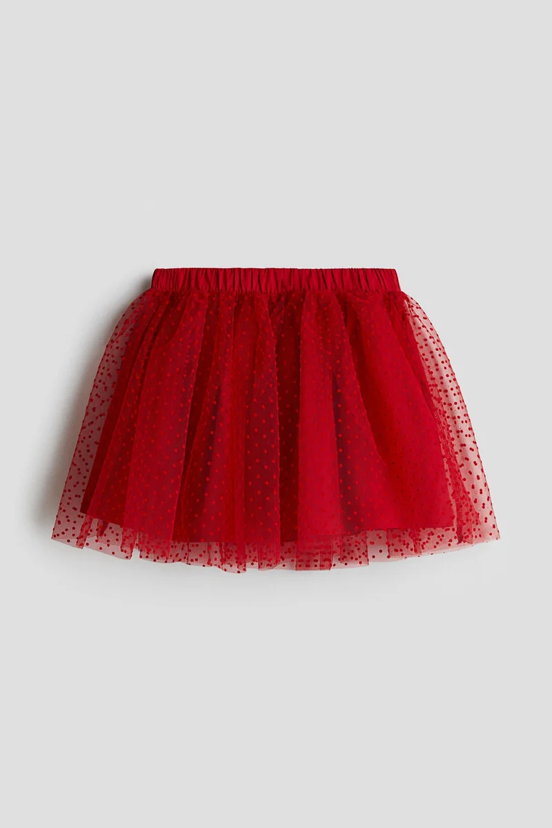 H&M Flock-print tulle skirt