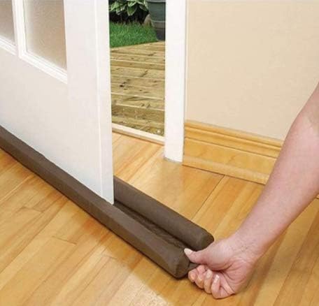 WOX MOX WOX MOX Sound and dust Proof Twin Under Door Draft Fabric GuardGap SealerCool Air EscapeBottom Sealing Strip Guard for HomeEscape SoundProof Reduce Noise  - Image 2