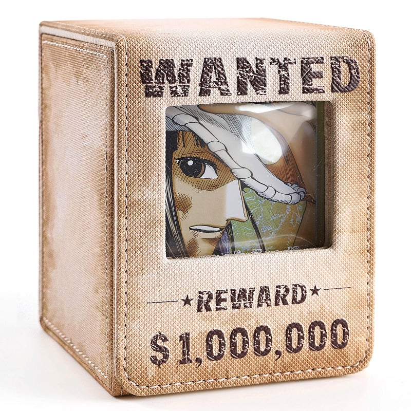 Venssu Wanted Poster Themed Deck Box with Commander Display, MTG Card Deck Case Fit 120 Single Sleeved Cards, PU Leather Magnetic Card Storage Box with 2 Dividers, Compatible with One Piece/TCG - Image 1