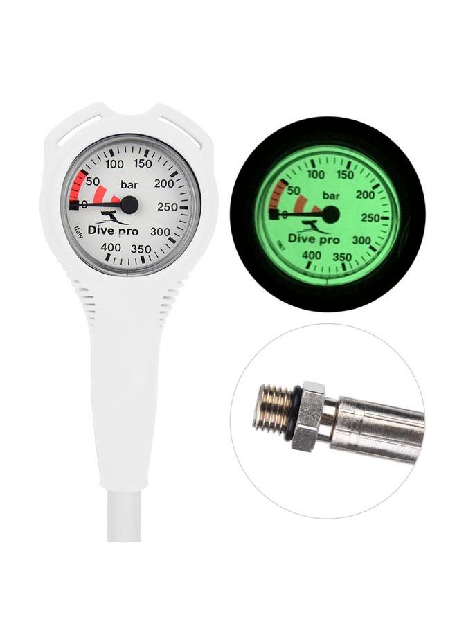 Thoraya Pressure Gauges Single Table with Luminous Dial Plate Scuba Diving Accessory white  - Image 5