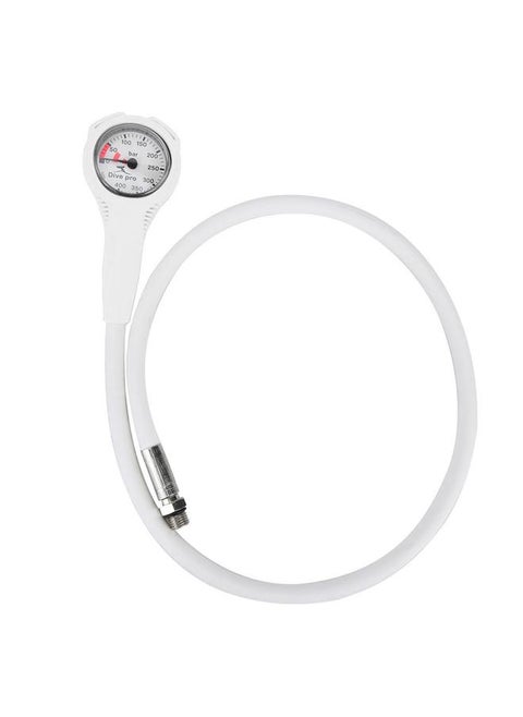 Pressure Gauges Single Table with Luminous Dial Plate Scuba Diving Accessory white
