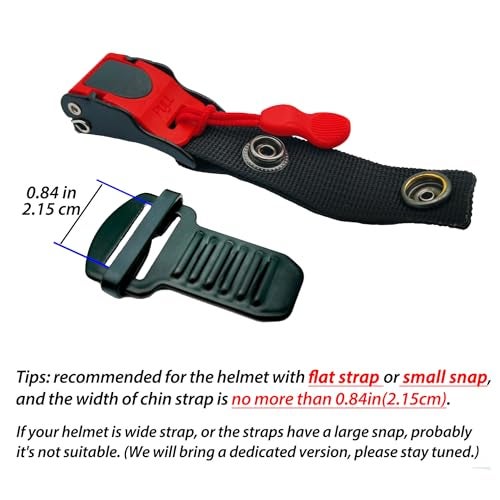 ZYRELYNX Helmet Quick Release Buckle Kit, Motorcycle Chin Strap Adapter - Replacement Kit Compatible With Classic D-Rings, For Half, 3/4, Full Face Helmet, Black Red, 1 Pack - Image 3
