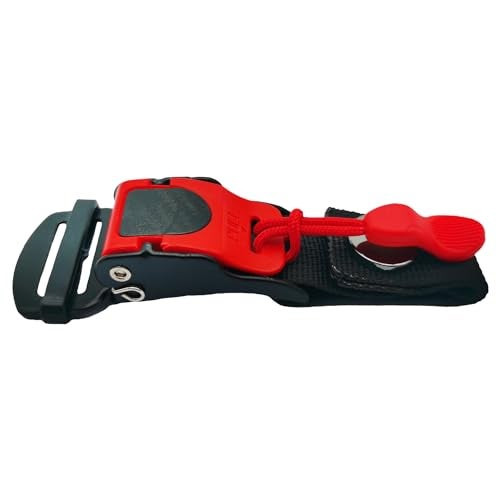 ZYRELYNX Helmet Quick Release Buckle Kit, Motorcycle Chin Strap Adapter - Replacement Kit Compatible With Classic D-Rings, For Half, 3/4, Full Face Helmet, Black Red, 1 Pack - Image 5
