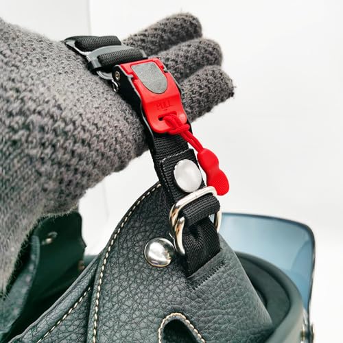 ZYRELYNX Helmet Quick Release Buckle Kit, Motorcycle Chin Strap Adapter - Replacement Kit Compatible With Classic D-Rings, For Half, 3/4, Full Face Helmet, Black Red, 1 Pack - Image 4