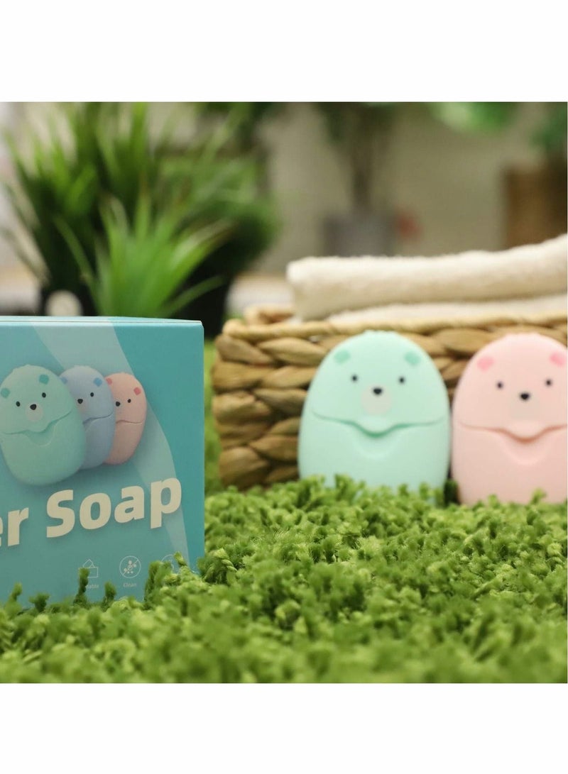 Excefore Soap Flakes, Disposable Paper Sheets, Mini Portable, Foaming Hand Washing Bath Scented Soap (6 Boxes, 300 Sheets) - Image 5