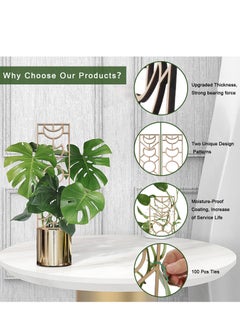 SYOSI Plant Trellis for Climbing Plants Indoor Pot, 16inch Small Wooden Trellis for Potted Plants with Moisture-Proof Layer for Vines Ivy Houseplants, Moon and Geometric Shape Design  - Image 2