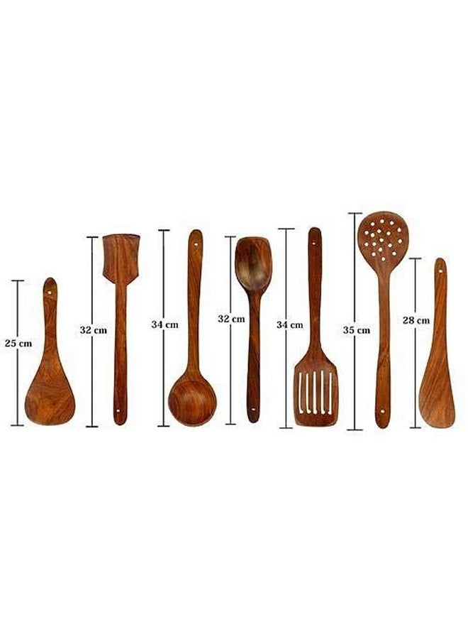 RJ kitchenware Store Spatula Wooden Spoons and Spatula for Cooking, Spatula for Non Stick pan Sleek, Sold and Non-Stick Cookware for Home Use and Kitchen Décor - Image 4