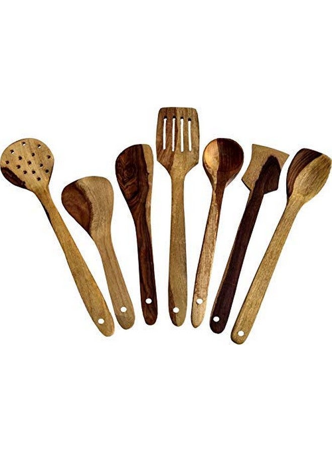 RJ kitchenware Store Spatula Wooden Spoons and Spatula for Cooking, Spatula for Non Stick pan Sleek, Sold and Non-Stick Cookware for Home Use and Kitchen Décor - Image 2