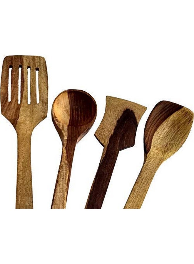 RJ kitchenware Store Spatula Wooden Spoons and Spatula for Cooking, Spatula for Non Stick pan Sleek, Sold and Non-Stick Cookware for Home Use and Kitchen Décor - Image 3