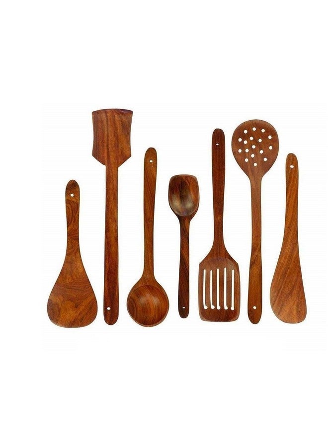 RJ kitchenware Store Spatula Wooden Spoons and Spatula for Cooking, Spatula for Non Stick pan Sleek, Sold and Non-Stick Cookware for Home Use and Kitchen Décor - Image 1