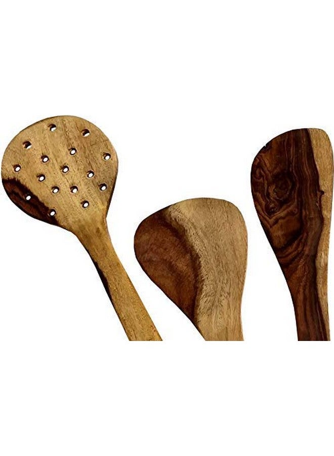 RJ kitchenware Store Spatula Wooden Spoons and Spatula for Cooking, Spatula for Non Stick pan Sleek, Sold and Non-Stick Cookware for Home Use and Kitchen Décor - Image 5