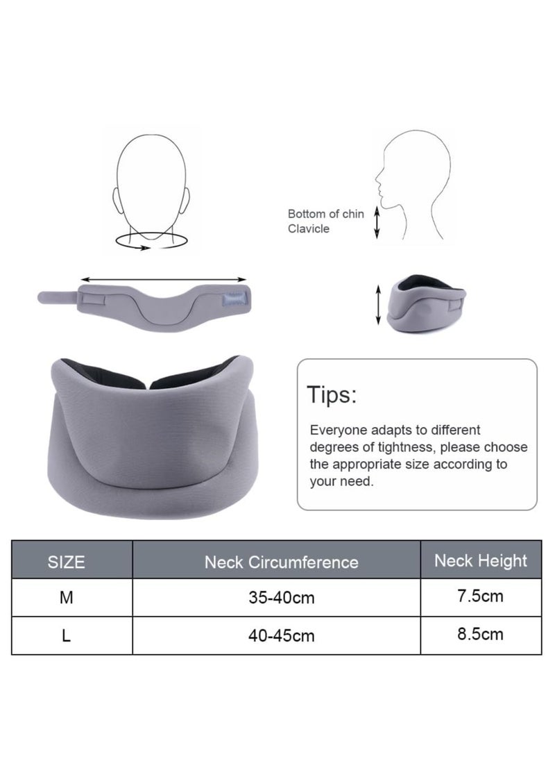 Excefore - Neck Brace, Soft Foam Cervical Collar for Sleeping, Neck Support Brace for Neck Pain Relief, Wraps Keep Vertebrae Stable and Aligned for Relief of Cervical Spine Pressure for Women & Men, M - Image 1