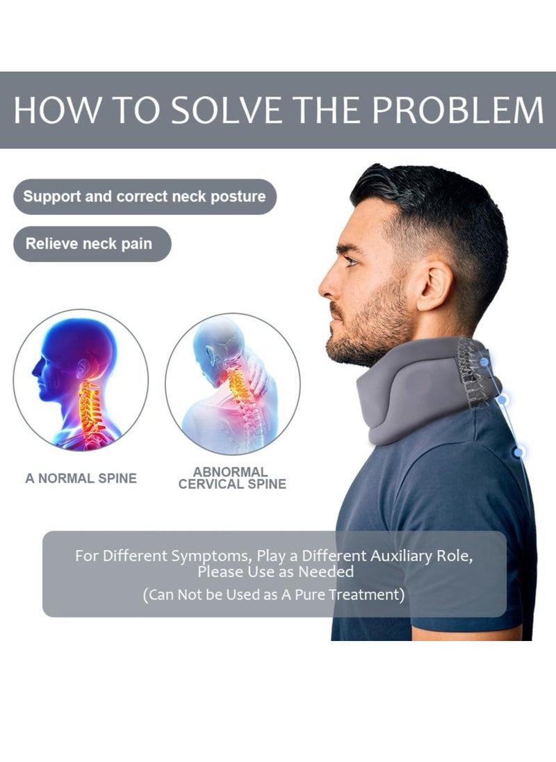 Excefore - Neck Brace, Soft Foam Cervical Collar for Sleeping, Neck Support Brace for Neck Pain Relief, Wraps Keep Vertebrae Stable and Aligned for Relief of Cervical Spine Pressure for Women & Men, M - Image 1