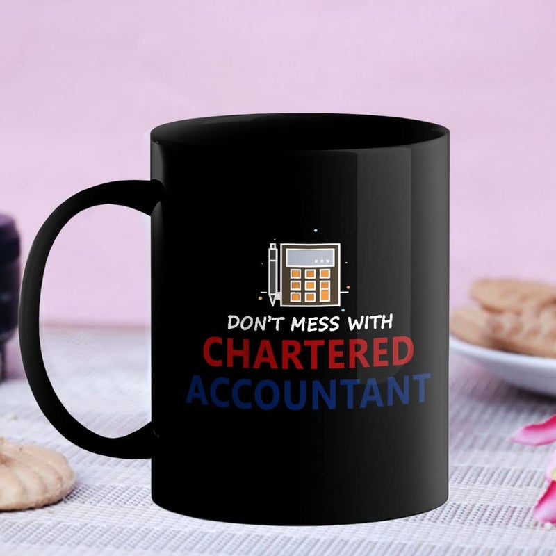 Happu Printed Ceramic Coffee Mug for Chartered Accountants Dont Mess with Chartered Accountant Gift for CA Students Aspirants CA Professionals Accountants 325 ML11Oz 3190BP - Image 4