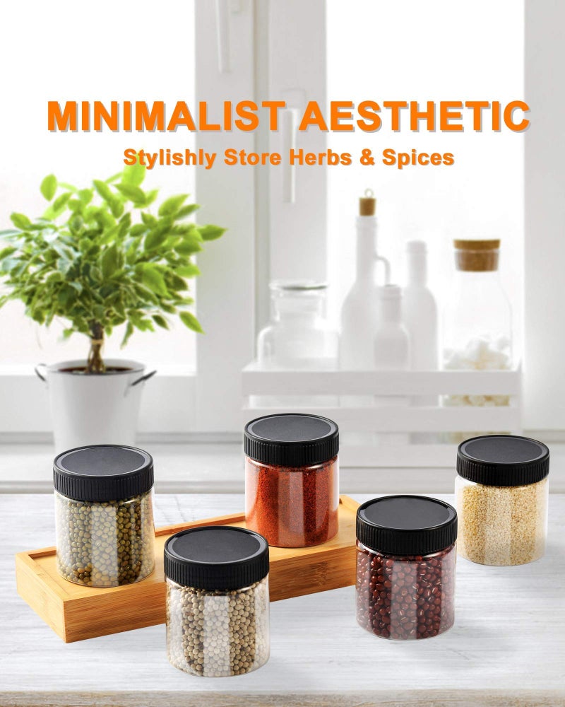 RAINBOWTIE Plastic Jars With Lids Slime Containers 8oz-30 Pack-Leakproof Round Plastic Containers for Kitchen Pantry-Ideal For Home Storage-With 30 Chalkboard Stickers - Image 2