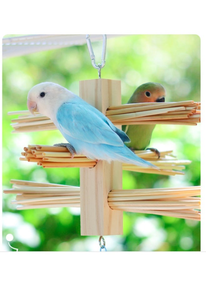 ألعاب خشبية للببغاوات والطيور الصغيرة، مثل الببغاوات الصغيرة، الببغاوات الكوكاتيل، الببغاوات الكونور، الببغاوات الحمام، الببغاوات الرمادية الأفريقية - 1 عبوة