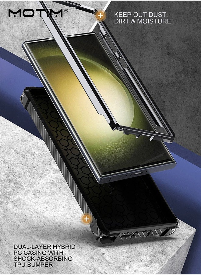 Motim - Samsung Galaxy S23 Ultra Case with 360° Rotatable Magnetic Ring Stand, Armor Design Drop Protection, Heavy Duty Protective Built In Kickstand, Support Magnetic Charging - Image 1