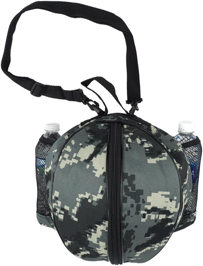 FoRapid Size 7 (29.5") Basketball Bag Soccer Ball Football Volleyball Softball Sports Ball Bag Holder Carrier+Adjustable Shoulder Strap 2 Side Mesh Pockets f/Water Bottle Towel Sports Shoes - Image 1