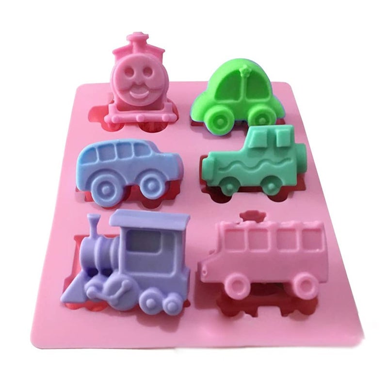 XHaibei Choo Choo Train Car Soap Silicone Mold Crayon Chocolate Making 2oz per cell
