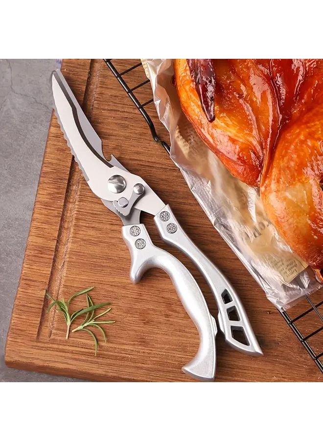 Heavy Duty Professional Kitchen Shears With Serrated Blades Ergonomic Grip For Poultry Meat Bones Vegetables - Image 5