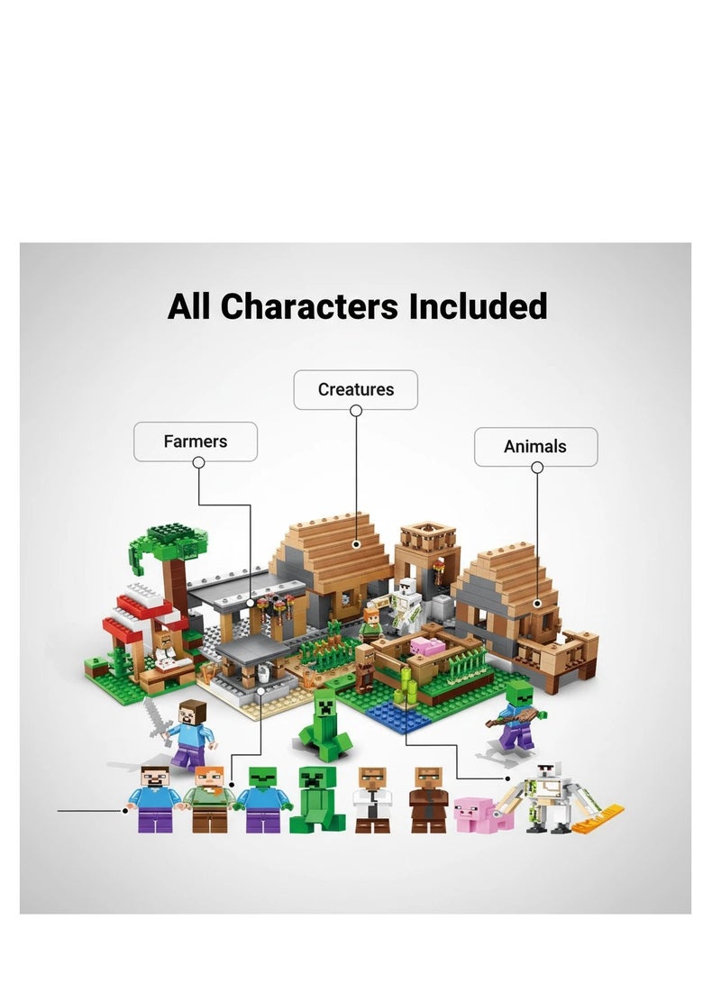 MINECRAFT ماين كرافت - مجموعة مكعبات بناء القرية الفاخرة - Image 2