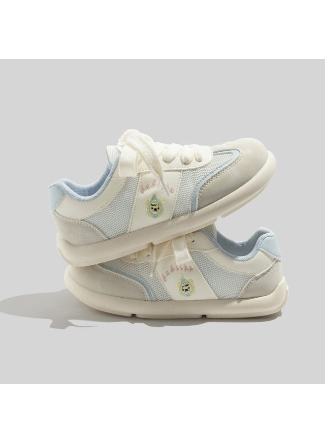 High-value Summer Sneakers Women's  New Mesh Breathable All-match Single Shoes Girls White Shoes De-training Shoes