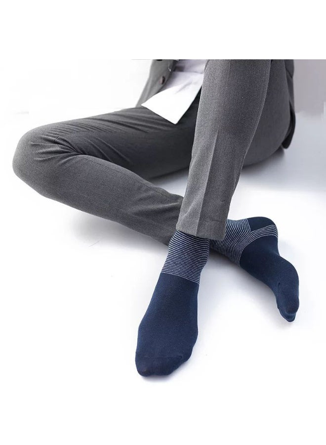 TRENDORA Ultra Soft Fleece-Socks – 5 Pairs + 1 Gift Pair, Thick Warm Plush Crew Socks for Men, Cozy Cotton Blend - Image 3