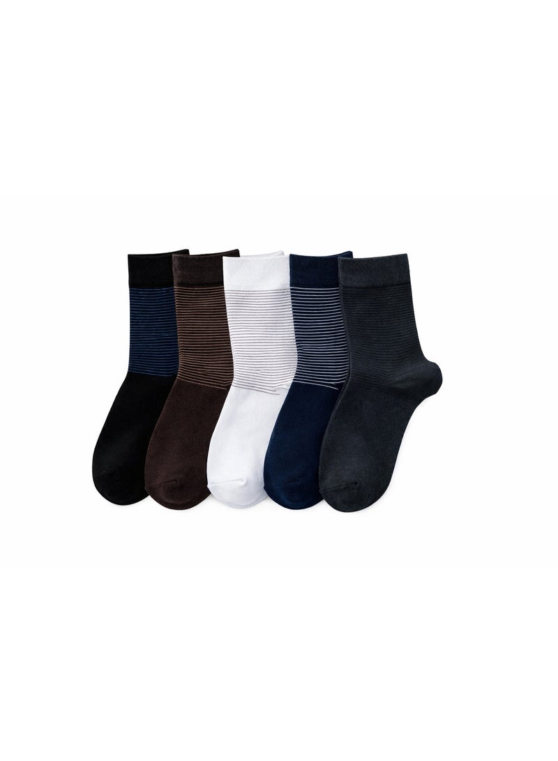 TRENDORA Ultra Soft Fleece-Socks – 5 Pairs + 1 Gift Pair, Thick Warm Plush Crew Socks for Men, Cozy Cotton Blend - Image 1