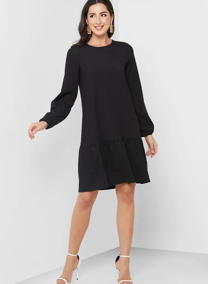 VERO MODA Black Tiered Mini Dress