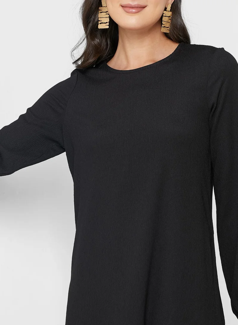 VERO MODA Black Tiered Mini Dress