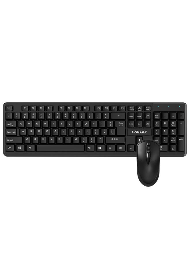 عام 104-مفتاح عبس السلكية لوحة المفاتيح والماوس مجموعة قطعتين مكتب الكتابة لعبة لوحة مفاتيح الكمبيوتر المحمول - Image 1