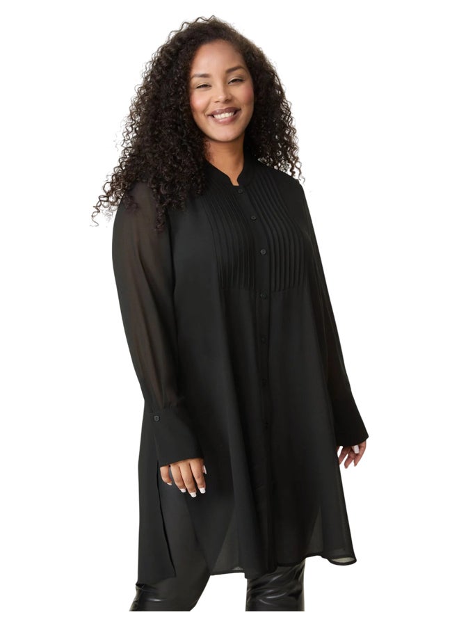 Samoon Semi Sheer Long Blouse - Image 1