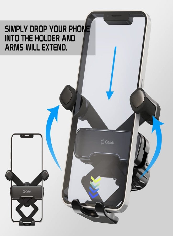 Cellet Air Vent Mount for Tesla Model 3 & Model Y Compatible with iPhone 15 Pro Max Plus, 14 13 Galaxy Z Flip Z Fold S23 S22 Ultra, S22+ and More - Image 4