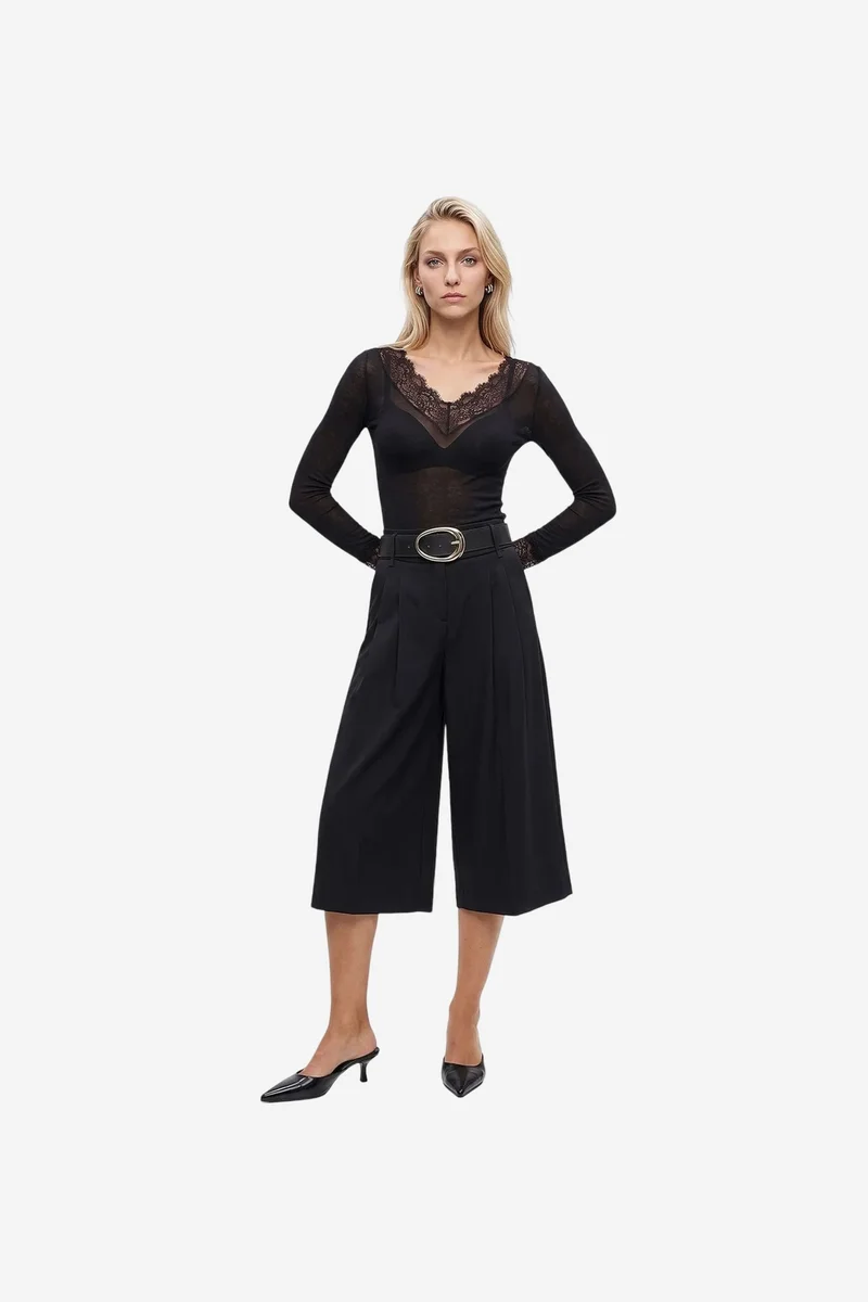 Dilvin Black DILVIN Women’s Tailored Pull-On Shorts for Women | Best Price UAE