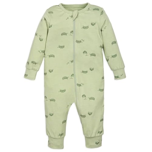 TuddyBuddy 100% Cotton Multi Color Romper/Sleepsuit/Jumpsuit for Baby Boy & Baby Girl (Green Tortoise & Grey Rib, 3 Months-6 Months) - Image 2