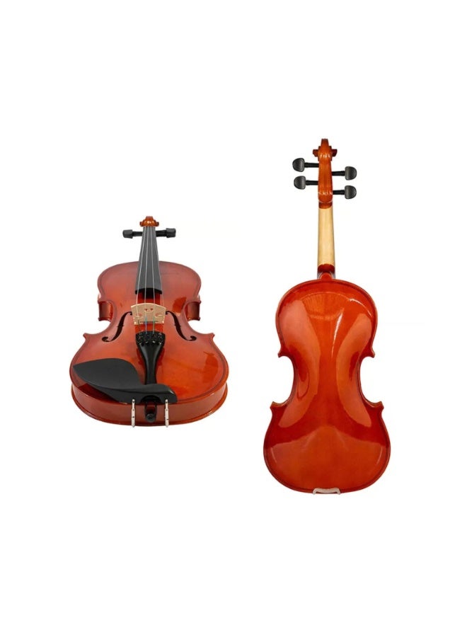 Bamboo Acoustic Violin UV-L-12 1/2 Size with Bow and Case – Natural Finish - Image 2